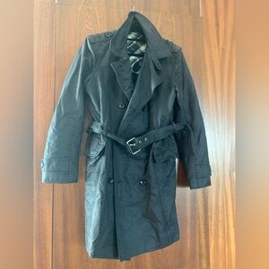 Dolce & Gabbana Black Double-Breasted Trench Coat
